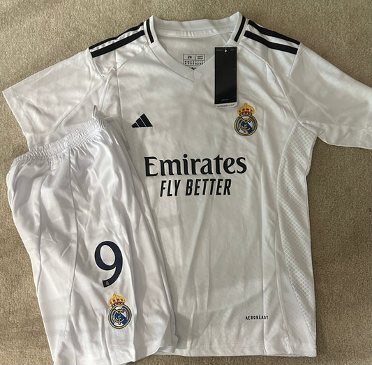 REAL MADRID ADULT SMALL 24/25 REAL MADRID Mbappe Home Jersey