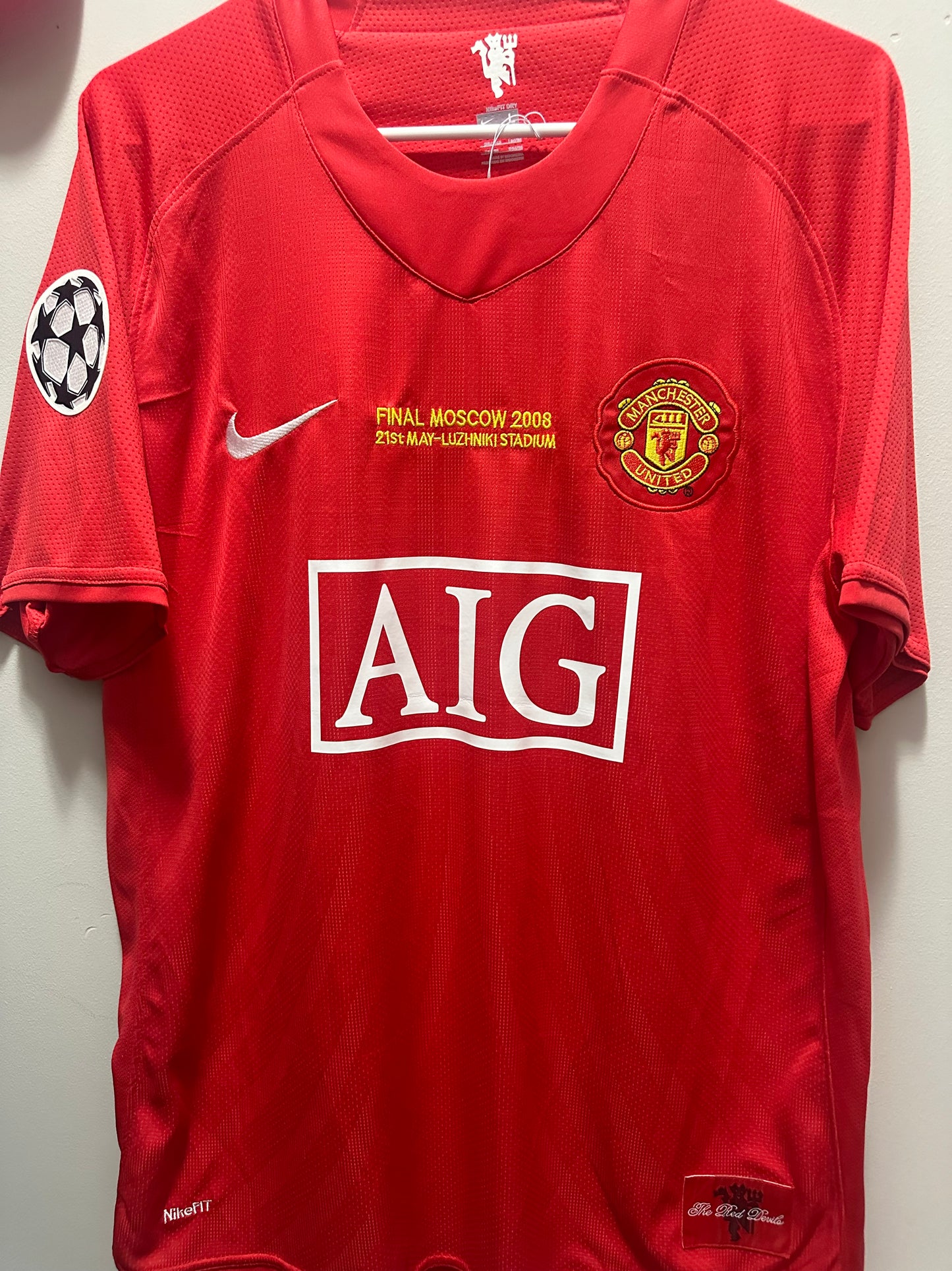 Manchester United RETRO Adult Large ROONEY! Home Champions League Edition